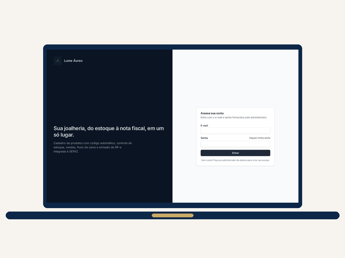 Mockup do projeto Sistema de Vendas — categoria Sistemas