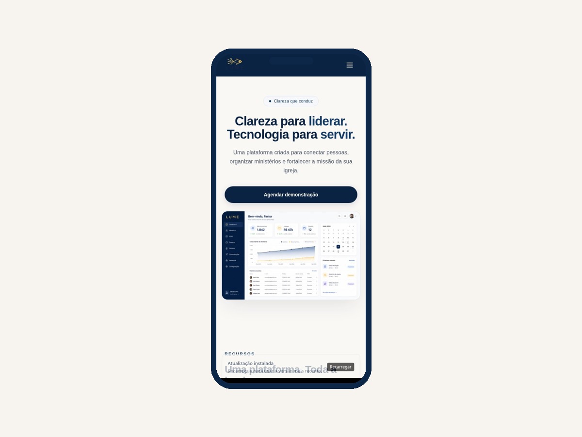 Mockup do projeto Aplicativo Personalizado Completo — categoria Sistemas