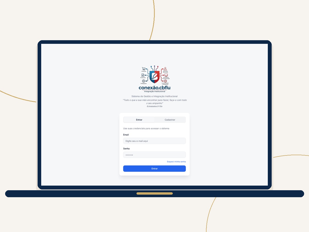 Mockup do projeto Sistema de Gestão — categoria Sistemas